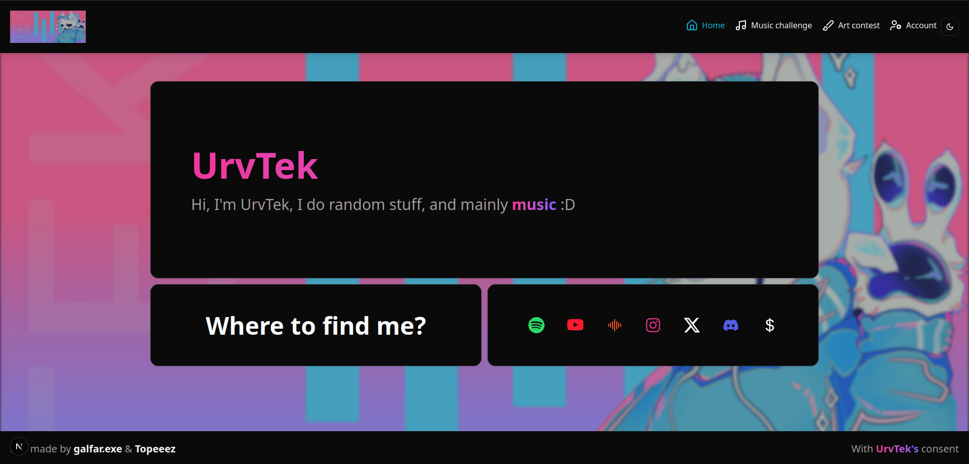 Webová stránka pro UrvTeka